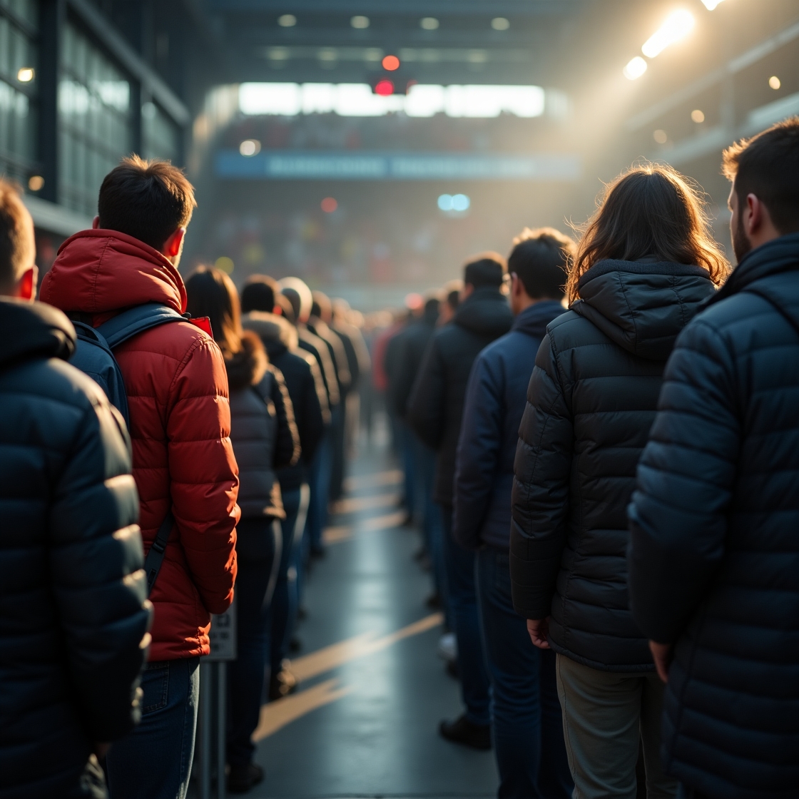 Warteschlange im Geschäft